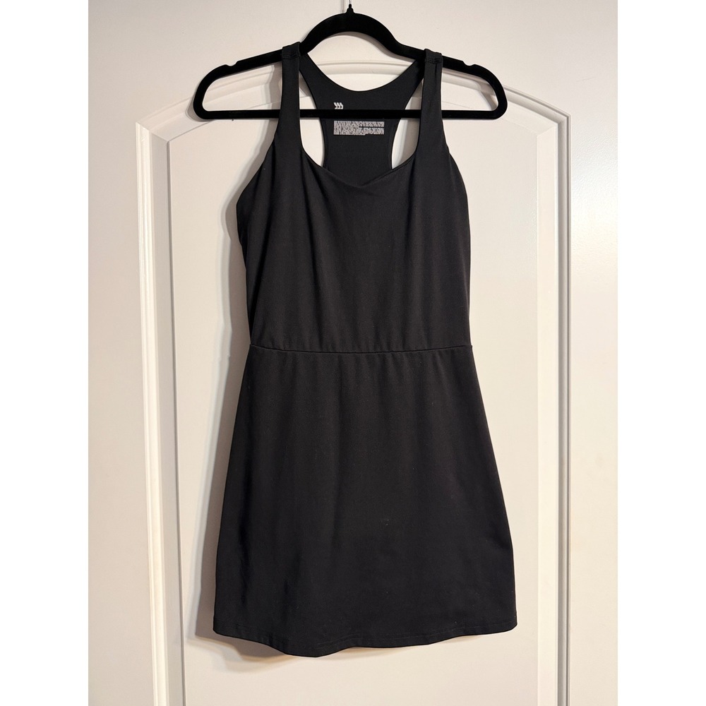 All In Motion Exercise Dress Small Black Racerback Built-in Shorts Activewear - Picture 1 of 6
